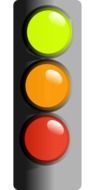 painted car traffic light