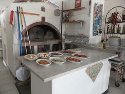 restaurant in the old city in Italy