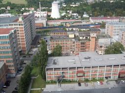 Aerial view of houses