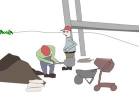 graphic image of construction works