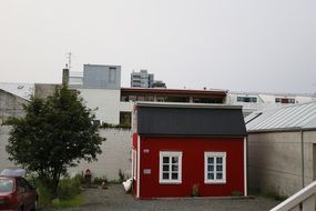 Little red cottage in rejkjavik