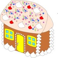 painted gingerbread house