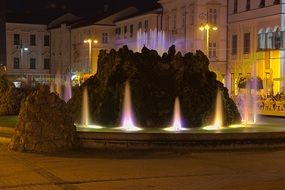 light expo at night in Slovakia