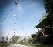 watering cans in the park