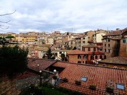 roof of an old building in siena