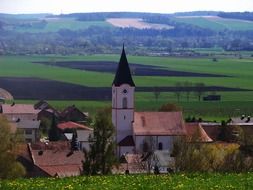 panorama of a picturesque bavarian village