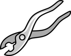 Drawing of pliers clipart