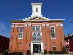 Front view of the Lutheran church in chambersburg