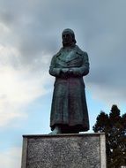 monument to the hero on the city square