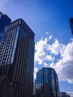 glass city buildings in Japan