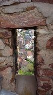 view of old city through embrasure