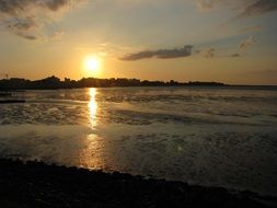 landscape of low tide in the north sea