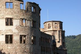 ruins of Renaissance castle, germany, heidelberg