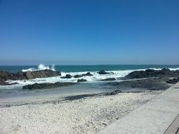 blue sky above the Cape town beach