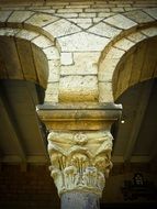ornament on a column in a church