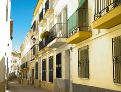 white building with balconies in Lorca, Spain