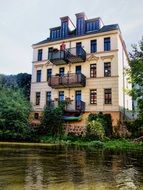 house near the canal Karl Heine in Leipzig