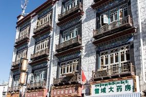 facade of a building with windows in china