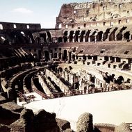 Old photo of the Colosseum in Rome