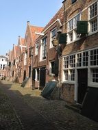 old houses street in Middelburg