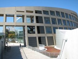 public library of salt lake city at blue sky background