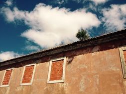 house with walled windows in portugal