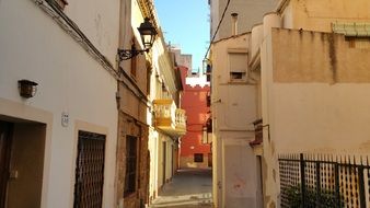 Empty street in the Spain