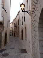 Narrow streets in old Ibiza town