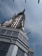 View from below to the Empire State Building skyscraper