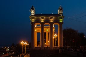 rotunda in night light