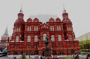 red building with silver roof