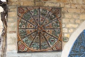 zodiac ceramic symbol on the wall