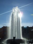 fountain in the city center