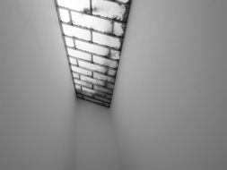 black white window