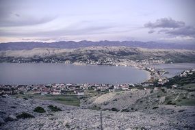 distant view of town in croatia