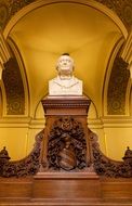 bust of hermann baumeister in Hamburg city hall