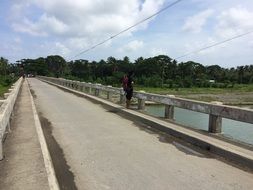 bridge road on a sunny day