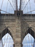 abastract panorama of the Brooklyn Bridge in New York City