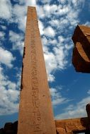 ancient column in egypt, luxor, karnak