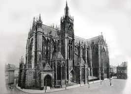 Metz Cathedral on an old postcard