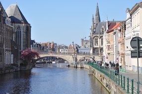 water channel along the streets of Ghent