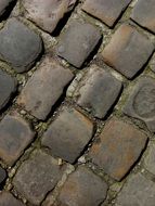 gray cobblestone road