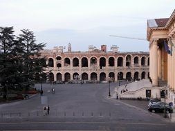 Square in front of the arena in Verona