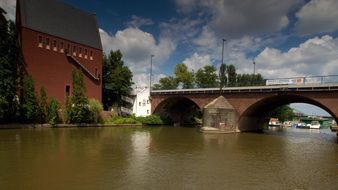 old bridge in Frankfurt am main