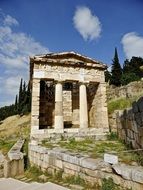 the ruins of the temple, Roman columns