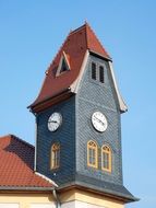 town hall tower with clock