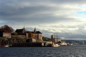 Akershus Fortress on coast, Norway, oslo