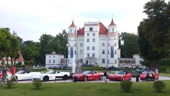 luxury Car meeting near the castle