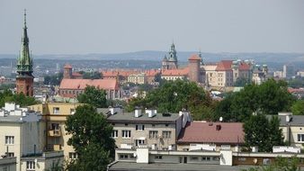 Krakow city landscape