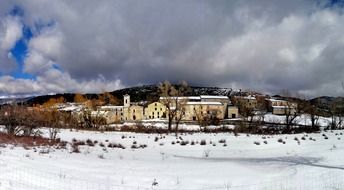 abandoned village winter buildings in france